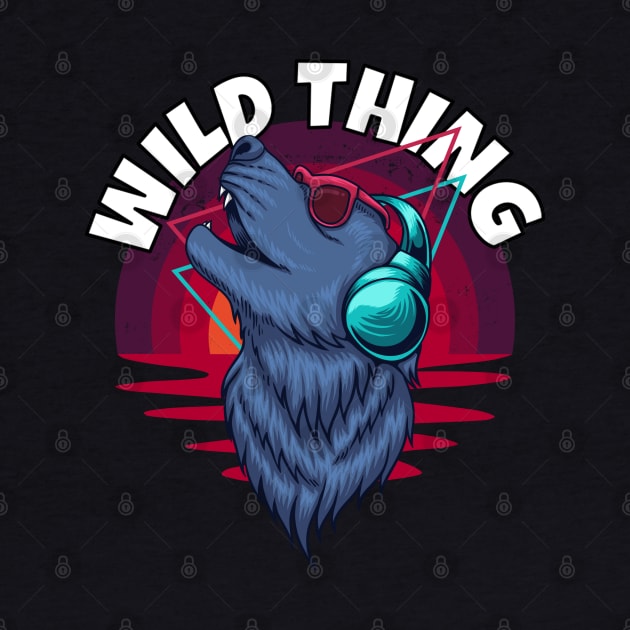 Howling Wolf with Headphones – Wild Thing by RockReflections